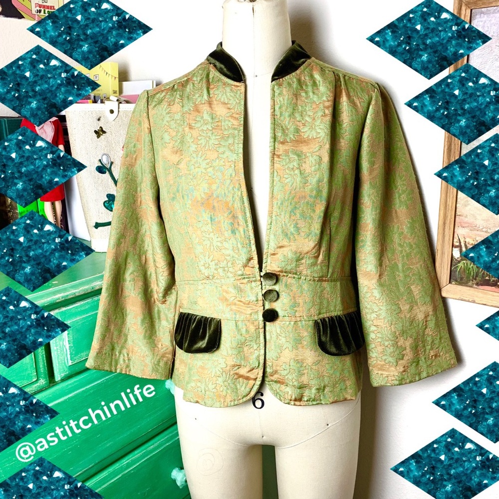 XXI Baroque Style Dress Jacket w Velvet Details
